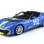 Ferrari 812 Competizione A Spider 112 2022 French Racing Blu (vitrinnel) Limitált Expressz kézbesítés